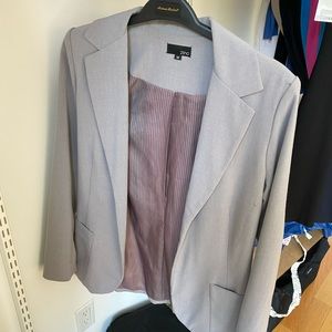 Boyfriend Zinc grey blazer with striped lining
